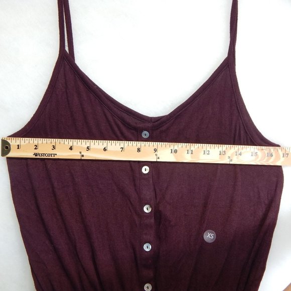 Me To We Romper Jumpsuit Spaghetti Straps Shorts Womens Burgundy Size XS - Picture 5 of 10